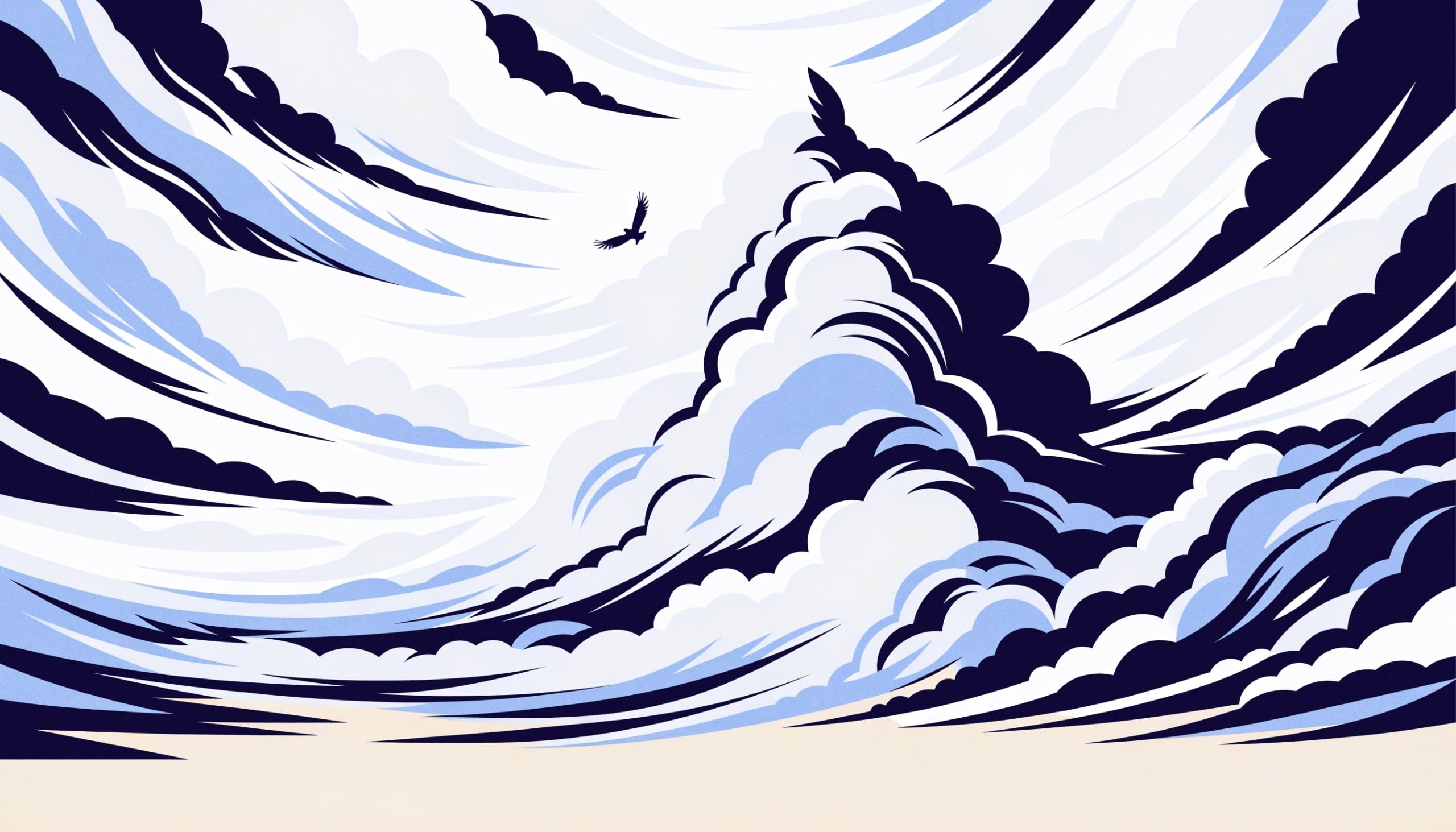 La lumière bleue zigzague entre les molécules d'air et nous arrive de partout à la fois. Ciel qui respire : pas un schéma Rayleigh, pas un paysage champêtre.